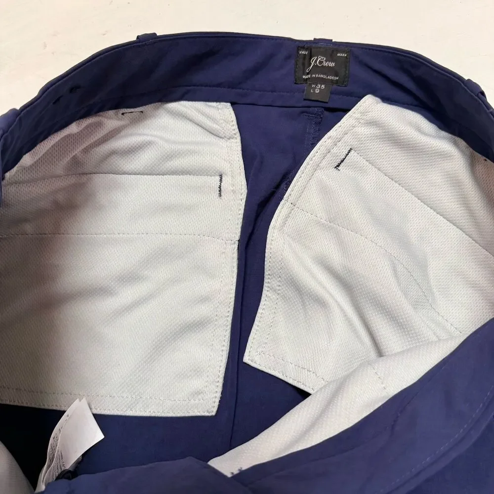J Crew Mens Tech Golf Shorts 35 Navy Blue 9